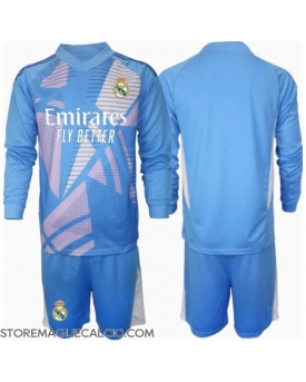 Real Madrid Portiere Maglia Gara Casa Repliche 2024-25 Bambino Maniche Lunghe